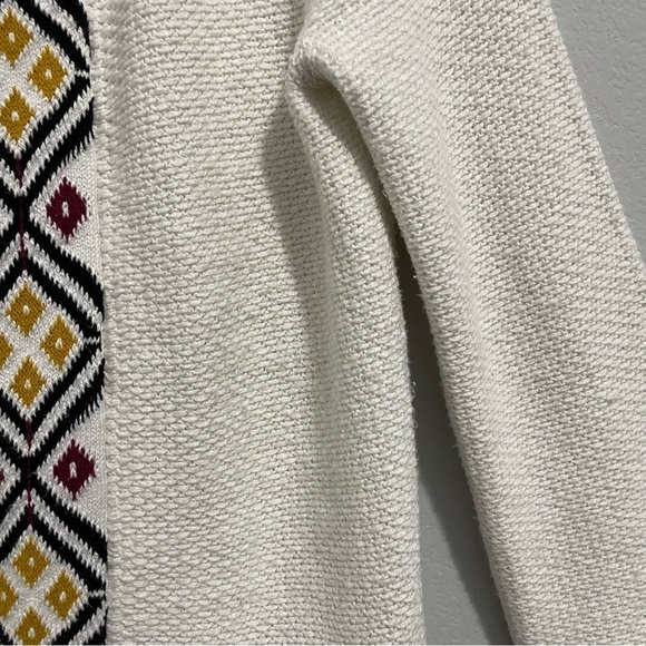 Old Navy Coatigan Cardigan Sweater Knit Aztec Boho White Red Womens Small S - Picture 7 of 11